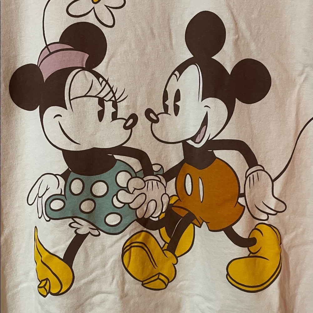 Disney Kids Mickey & Minnie White T-Shirt - Picture 3 of 4